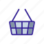 basket, container, contour, empty, grocery, object, picnic 