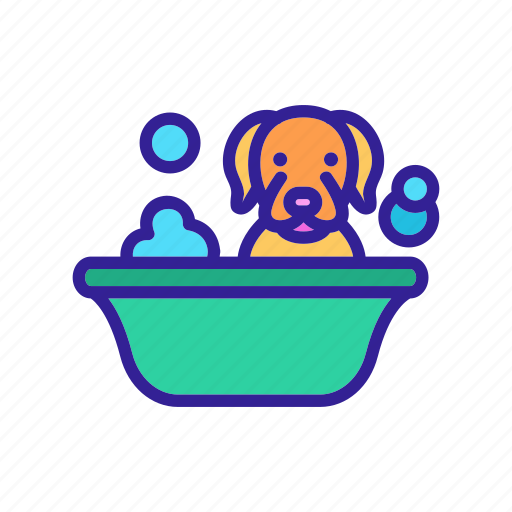 Bathtub, claws, dog, drying, grooming, washing, wool icon - Download on Iconfinder