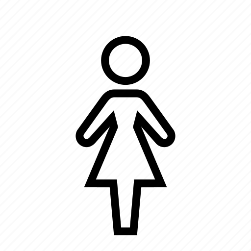 Female, girl, line, person, user, woman icon - Download on Iconfinder