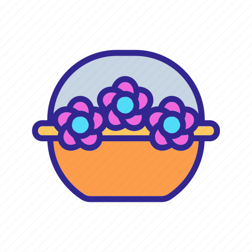 Basket, flower, flowers, growing, planting, plants, pot icon - Download on Iconfinder