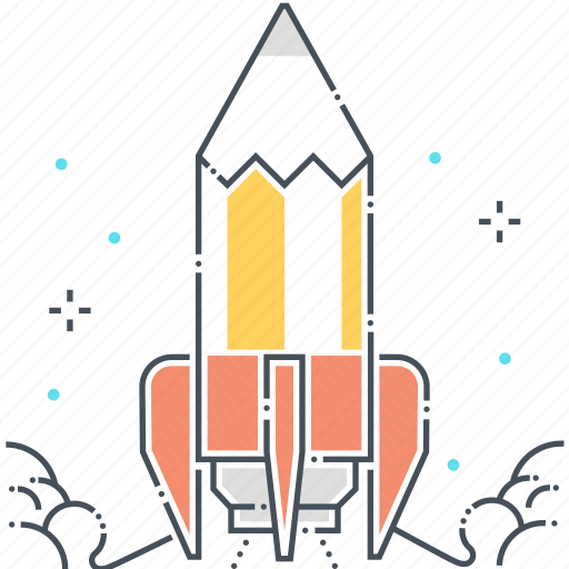 Company, idea, pencil, rocket, start, up icon - Download on Iconfinder