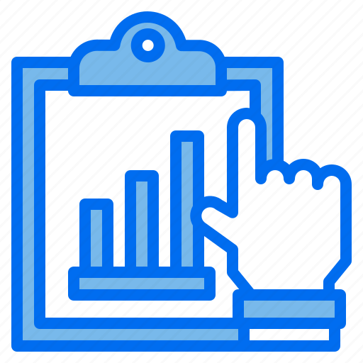 Clipboard, growth, graph, hand, report icon - Download on Iconfinder
