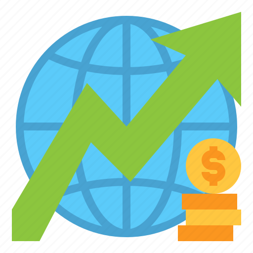 Global, growth, arrow, money icon - Download on Iconfinder