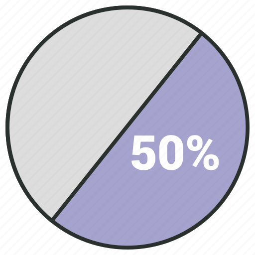 Info, 50, data, 50 percent, graphics, fifty icon - Download on Iconfinder