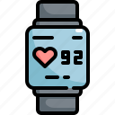 clock, health, heart, heart rate, smart, time, watch