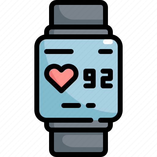 Clock, health, heart, heart rate, smart, time, watch icon - Download on Iconfinder