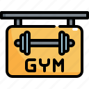 exercise, fitness, gym, shop, sign, sport, workout