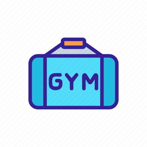 Accessory, bag, gym, labeled, shoes, sportive, suit icon - Download on Iconfinder