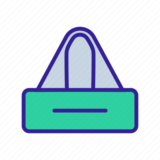 Accessory, bag, gym, handles, long, square, two icon - Download on Iconfinder