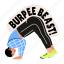 burpee, exercise, fitness, workout, gym, typography 