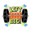 power, lift, barbell, weight, dumbbell, typography 