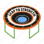 trampoline, fitness, jump, workout, typography 