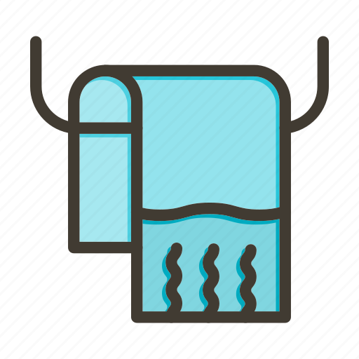Towel, bathroom, bath, hanger, clean icon - Download on Iconfinder