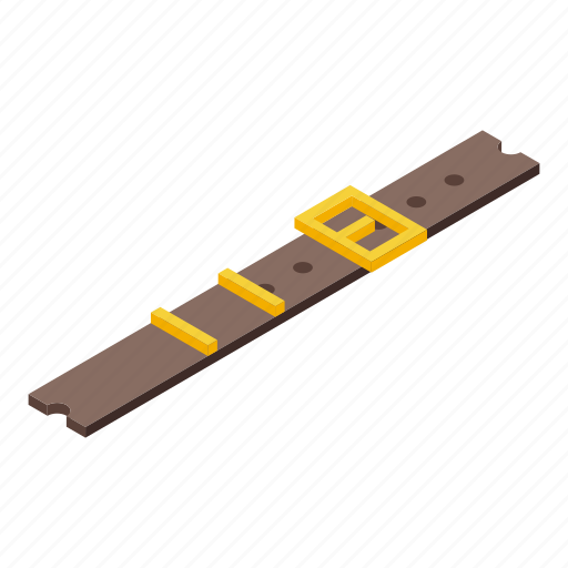 Belt, isometric, leather, buckle icon - Download on Iconfinder