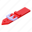 red, strap, isometric, watch 