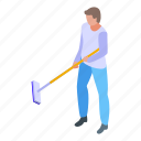 cleaning, home, habit, isometric 