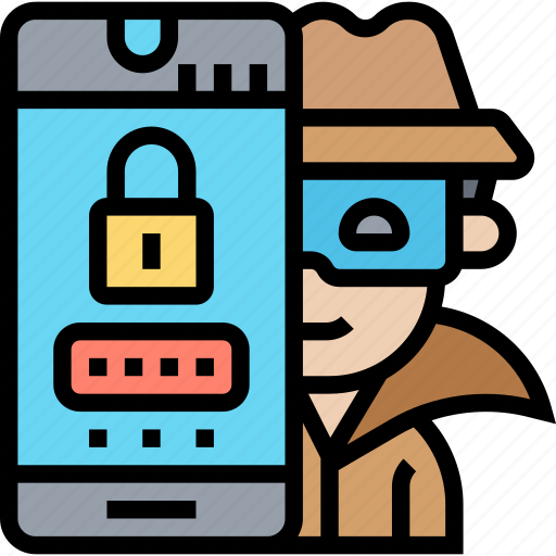 Spyware, smartphone, passcode, internet, security icon - Download on Iconfinder