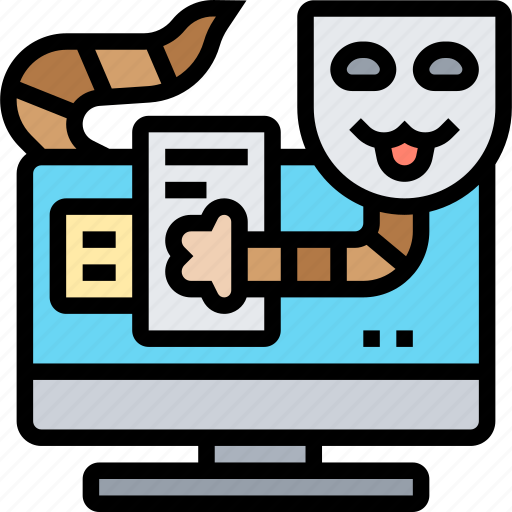 Worm, hacking, infection, data, cyberattack icon - Download on Iconfinder