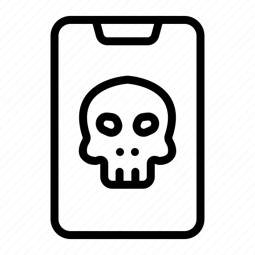 Mobile, ransomware, skull, malware, detection, virus, electronics icon - Download on Iconfinder