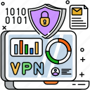 virtual, private, network, vpn, bar, graph, infographics
