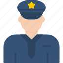police, man, avatar, guard, law, safety, security, icon, cyber