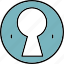 keyhole, password, secure, unlock, key, lock, security, data, privacy, icon, cyber 