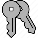 keys, door, key, keyset, lock, icon, cyber, security