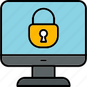 lock, screen, computer, computers, hardware, locked, icon, cyber, security