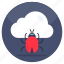 cloud bug, cloud virus, cloud malware, cloud technology, infected cloud 