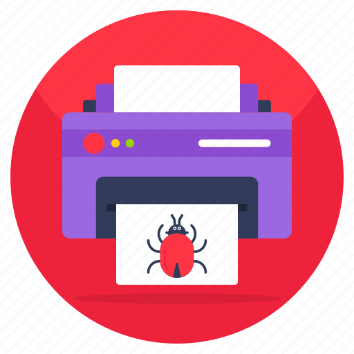 Infected printer, printing machine, compositor, inkjet, typographer icon - Download on Iconfinder
