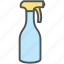 shower bottle, spray bottle, spray can, spray container, wiping sprayer 