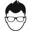 avatar, glasses, male, man, profile, user 