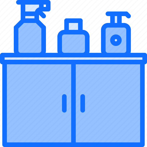 Barbershop, cupboard, hair, hairstyle, lotion, sprayer, water icon - Download on Iconfinder