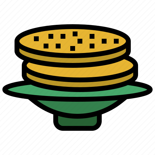 Flatbread, puran, poli, food, restaurant, dish icon - Download on Iconfinder