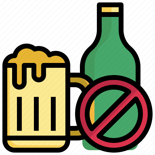 No, alcohol, allergen, food, allergy, drinking, free icon - Download on Iconfinder