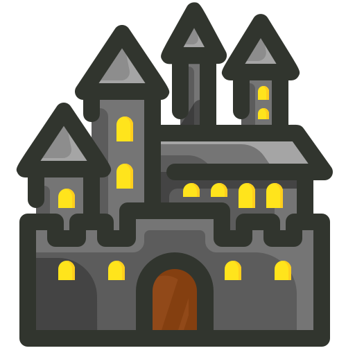 Castle, ghost house, horror, spooky icon - Free download