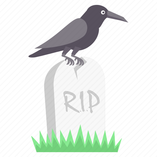 Crow, death, grave, halloween, rip, scary icon - Download on Iconfinder