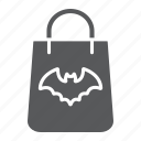bag, bat, halloween, packet, shop, shopping