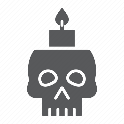Candle, decor, halloween, horror, skull, spooky icon - Download on Iconfinder