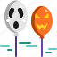 balloon, decoration, face, halloween, horror, scary 