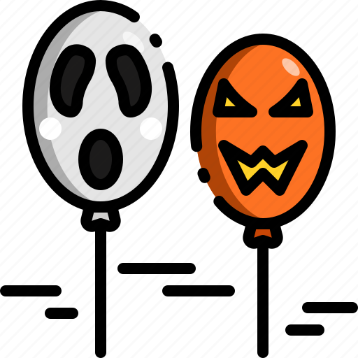Balloon, creepy, decoration, emoji, face, halloween, monster icon - Download on Iconfinder