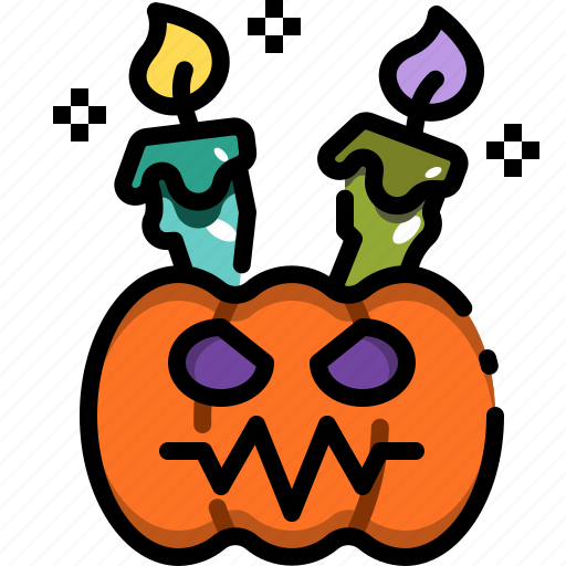 Candle, decoration, halloween, head, lamp, light, pumpkin icon - Download on Iconfinder