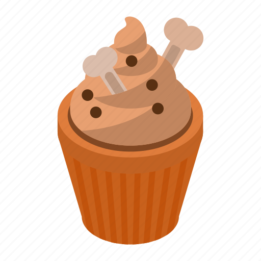 Cake, cartoon, celebration, cup, halloween, isometric, party icon - Download on Iconfinder