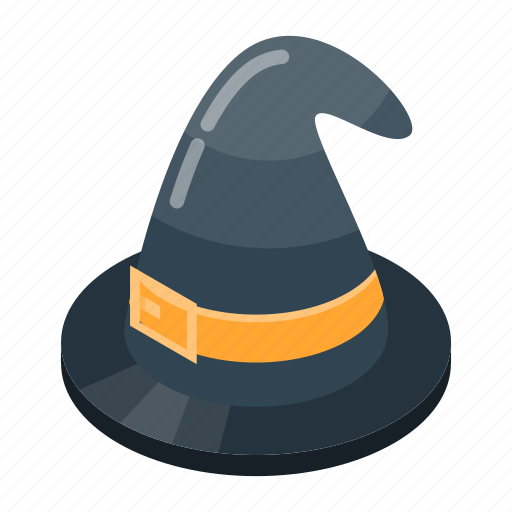 Cap, cartoon, halloween, hat, isometric, magic, witch icon - Download on Iconfinder