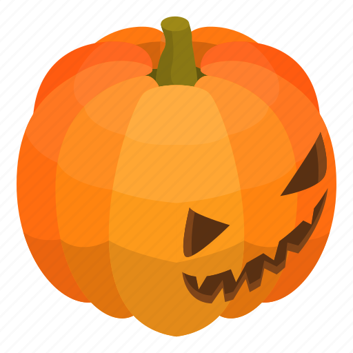 Cartoon, halloween, horror, isometric, pumpkin, scary, vegetable icon - Download on Iconfinder
