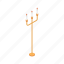 candelabrum, candle, candlestick, cartoon, gold, isometric, stand 