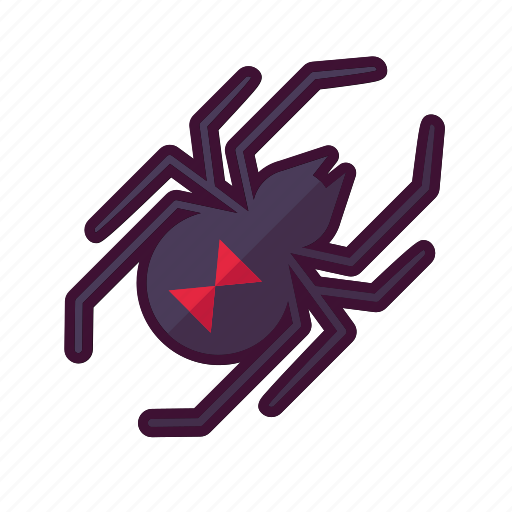 Black, halloween, monster, scary, spider, widow icon - Download on Iconfinder