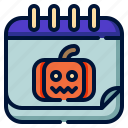 calendar, halloween, horror, pumpkin, scary