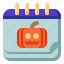 calendar, halloween, horror, pumpkin, scary 