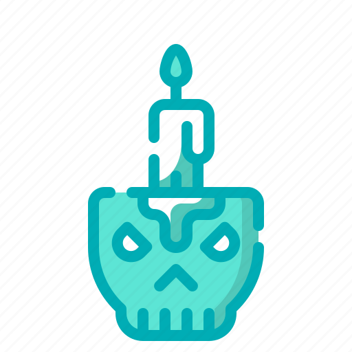 Candle, candlelight, death, halloween, skull icon - Download on Iconfinder